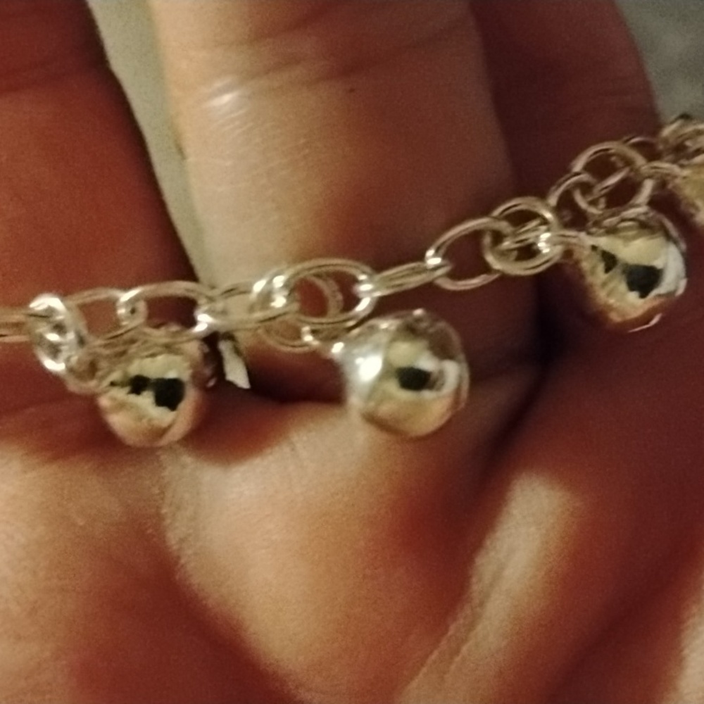 Silver plated Jingle Bell Bracelet, It Jingles Lightly Price Firm - Picture 3 of 3